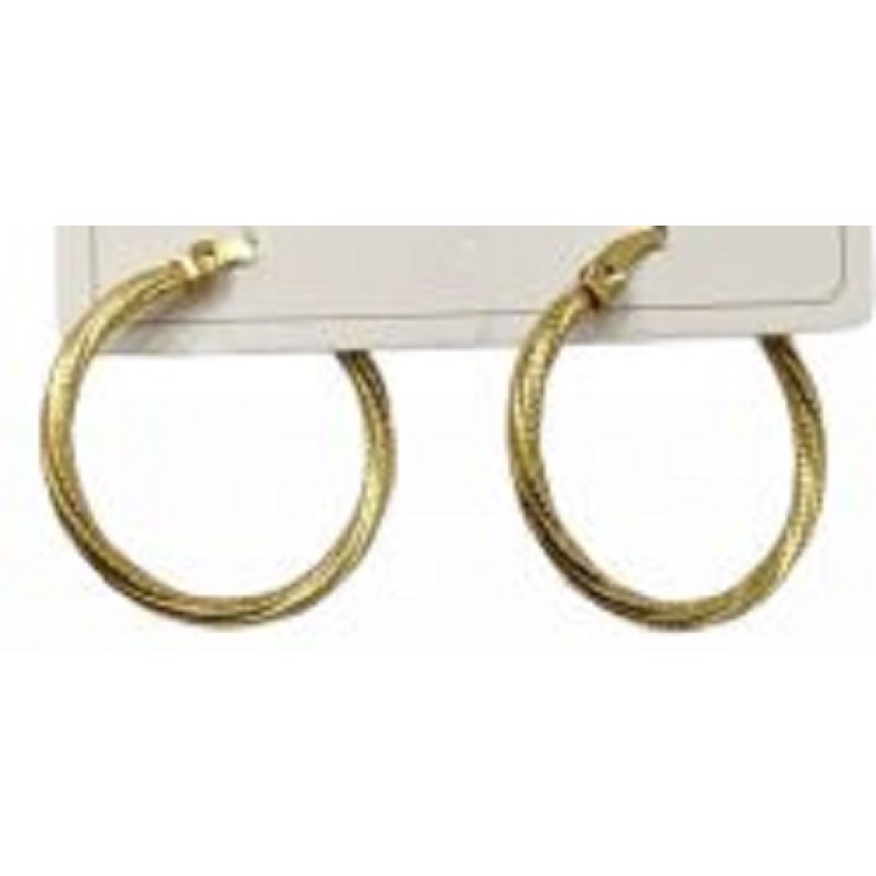 Kostibas 3113-677XD, Σκουλαρίκια κρίκοι, Ατσάλι, Χρυσό