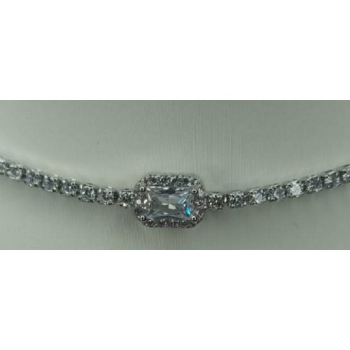 Kostibas 1012-929AL, Κολιέ, Στρας, Ασημί 