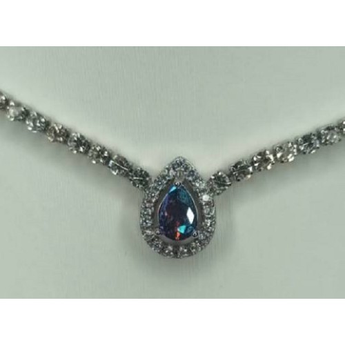 Kostibas 1012-928A1, Κολιέ, Στρας, Ασημί 