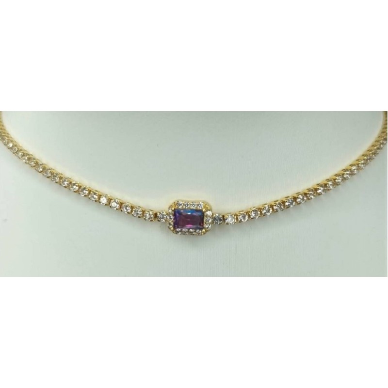 Kostibas 1012-929X1, Κολιέ, Στρας, Χρυσό