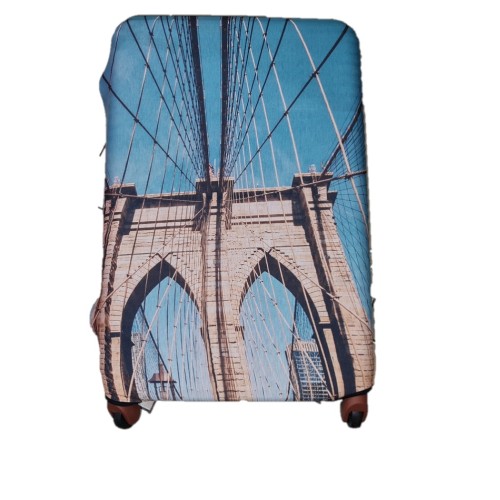 MCS V5001 Κάλυμμα Βαλίτσας Μεγάλου Μεγέθους 70-79 cm, Ύφασμα, Μπλε Γέφυρα