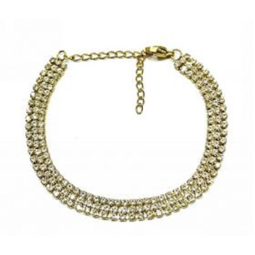 Kostibas 1513-917X3, Βραχιόλι, Ατσάλι, Στρας, Χρυσό