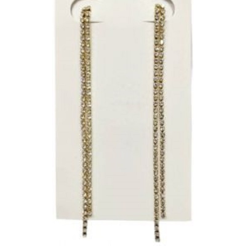 Kostibas 3013-972XL, Σκουλαρίκια, Ατσάλι, Στρας, Χρυσό