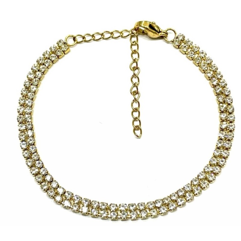 Kostibas 1513-917X2, Βραχιόλι, Ατσάλι, Στρας, Χρυσό