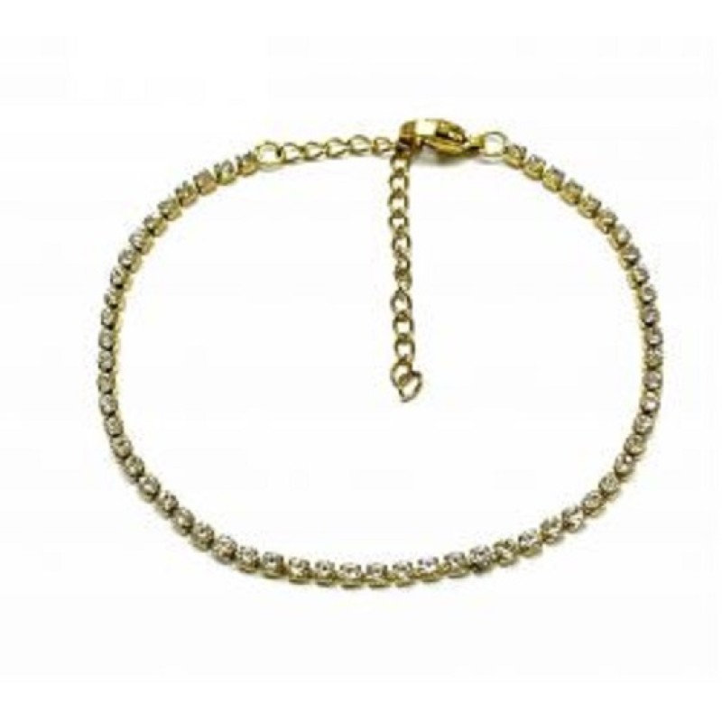 Kostibas 1513-917X1, Βραχιόλι, Ατσάλι, Στρας, Χρυσό