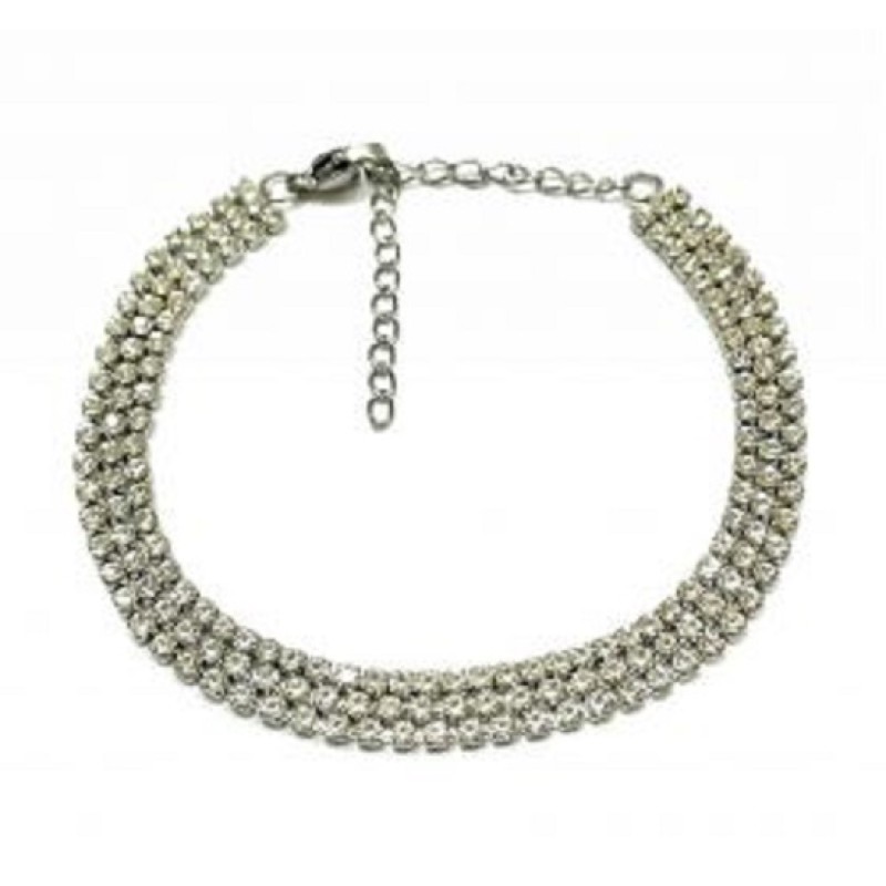 Kostibas 1513-917A3, Βραχιόλι, Ατσάλι, Στρας, Ασημί