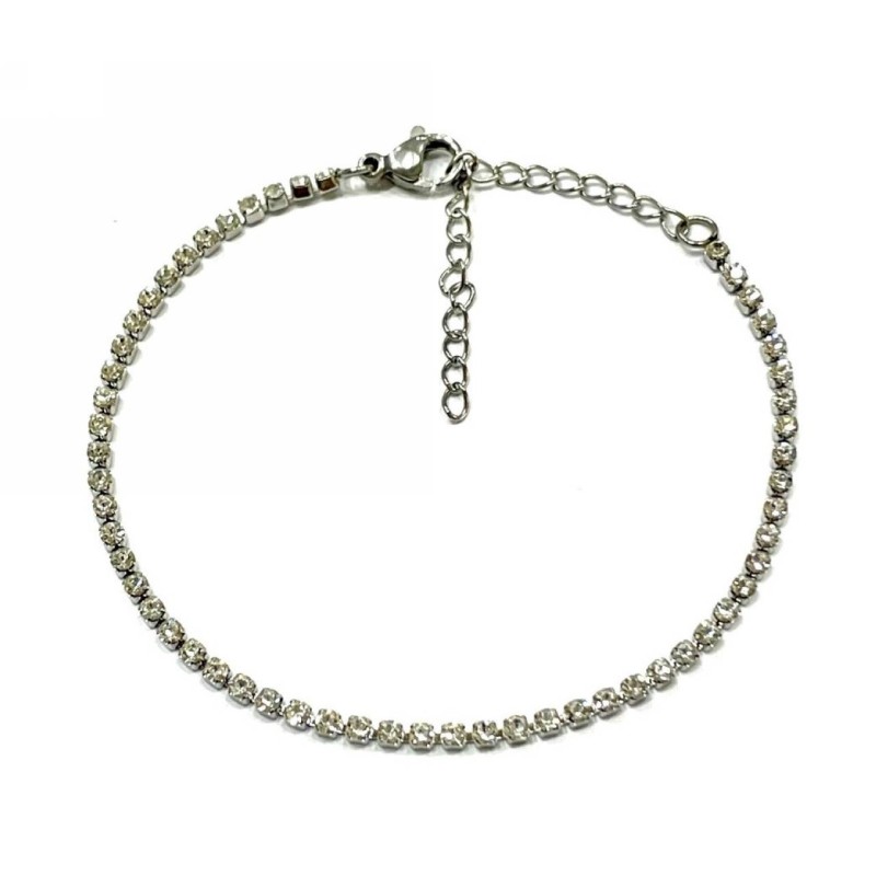 Kostibas 1513-917A1, Βραχιόλι, Ατσάλι, Στρας, Ατσάλινο