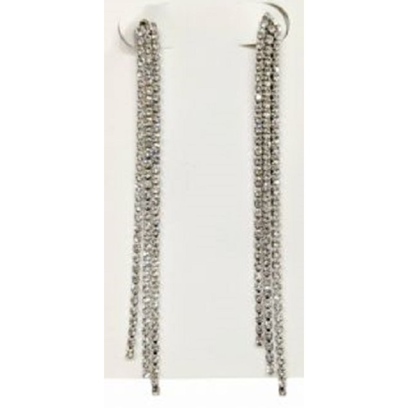 Kostibas 3013-973AL, Σκουλαρίκια, Ατσάλι, Στρας, Χρυσό