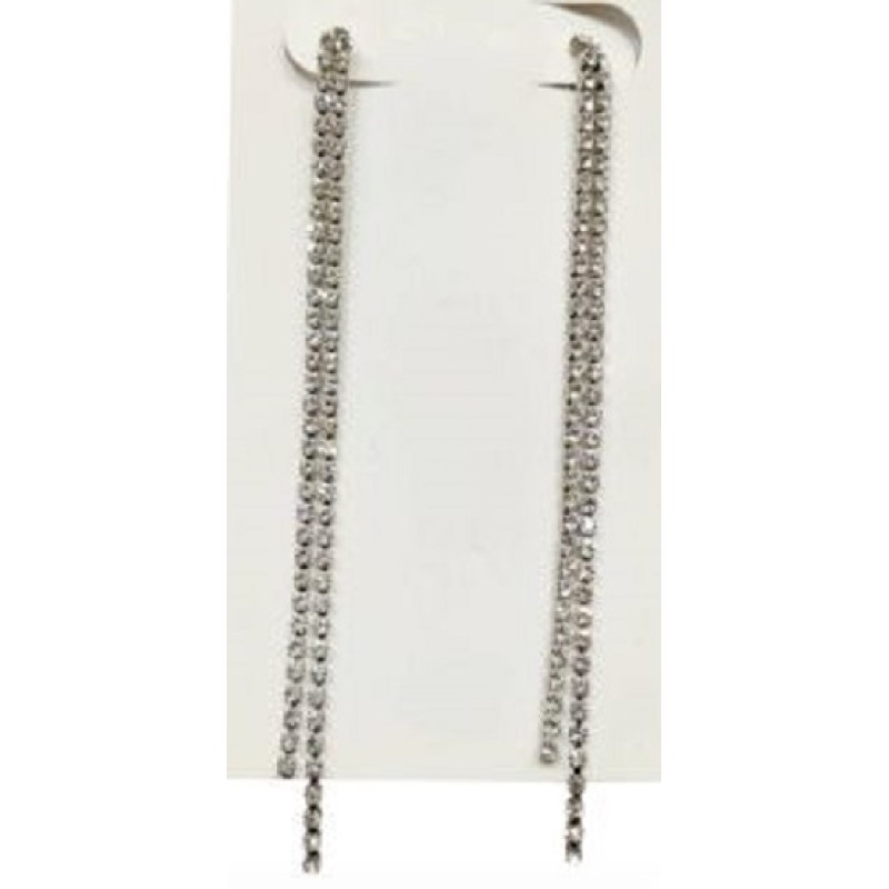 Kostibas 3013-972AL, Σκουλαρίκια, Ατσάλι, Στρας, Χρυσό