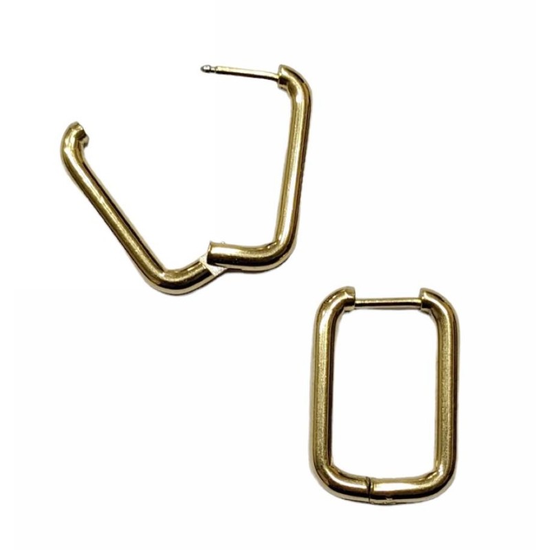 Kostibas 3113-632X, Σκουλαρίκια κρίκοι, Ατσάλι, ΤΕ, Χρυσό