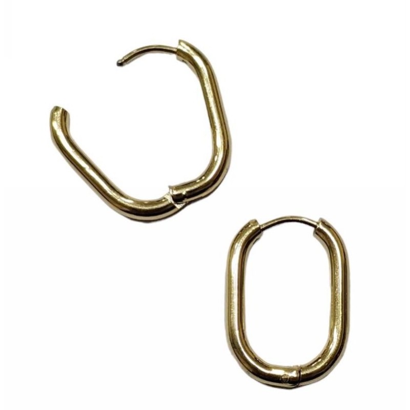 Kostibas 3113-633X, Σκουλαρίκια κρίκοι, Ατσάλι, Χρυσό