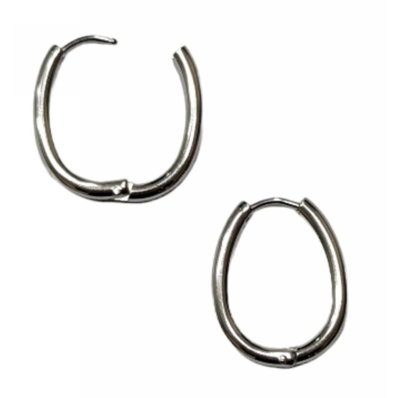 Kostibas 3113-691A, Σκουλαρίκια κρίκοι, Ατσάλι, Ατσάλινο