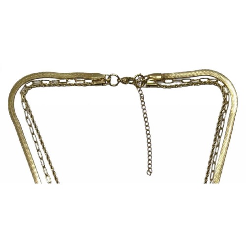 Κολιέ, Kostibas 1013-880X1, Ατσάλι μιξ, Χρυσό