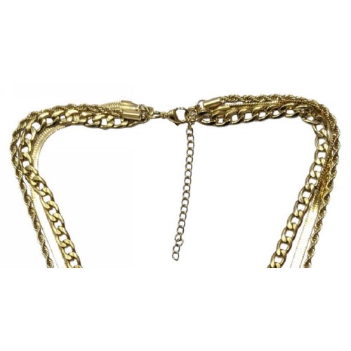 Kostibas 1013-880X3, Κολιέ, Ατσάλι μιξ, Χρυσό