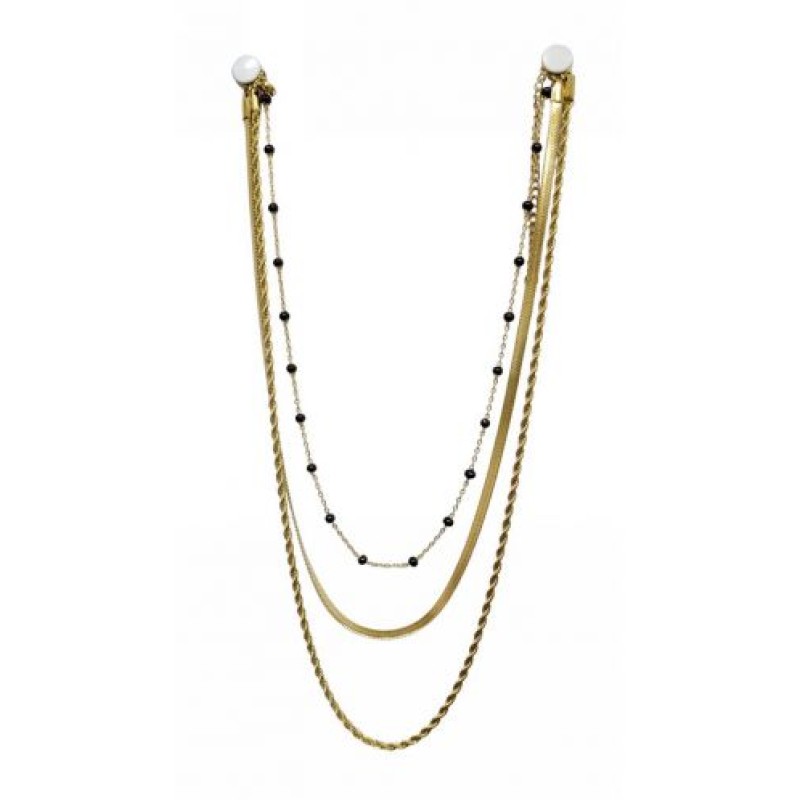 Κολιέ, Kostibas 1013-880X4, Ατσάλι μιξ, Χρυσό