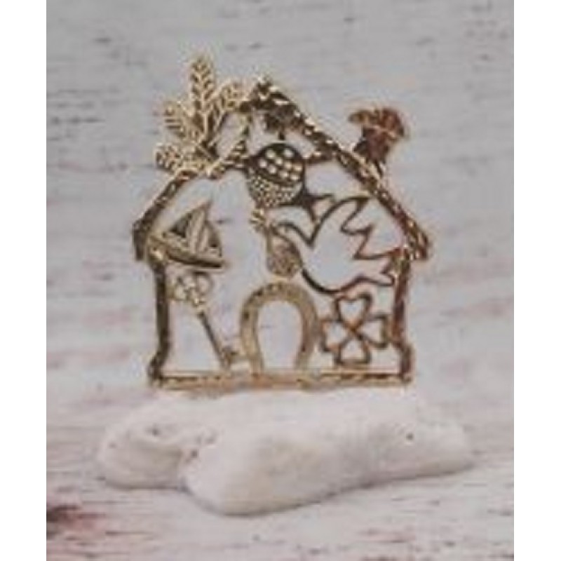 Kostibas 6714-103XY, Γούρι Χριστουγεννιάτικο, Πέτρα, Χρυσαφί