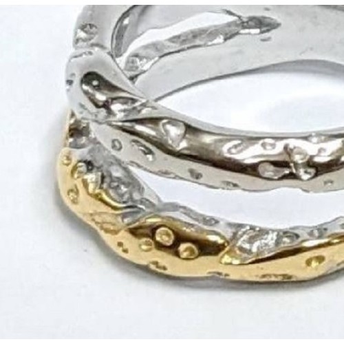 Kostibas 2513-312O, Δαχτυλίδι, Ατσάλι, ΤΕ, Δίχρωμο