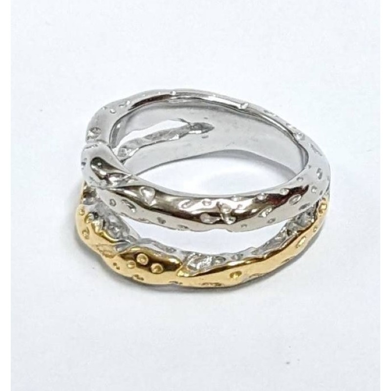 Kostibas 2513-312O, Δαχτυλίδι, Ατσάλι, ΤΕ, Δίχρωμο