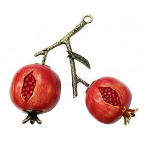 Kostibas 5698-011UY, Διακοσμητικό ρόδι, Κόκκινο και Χρυσαφί