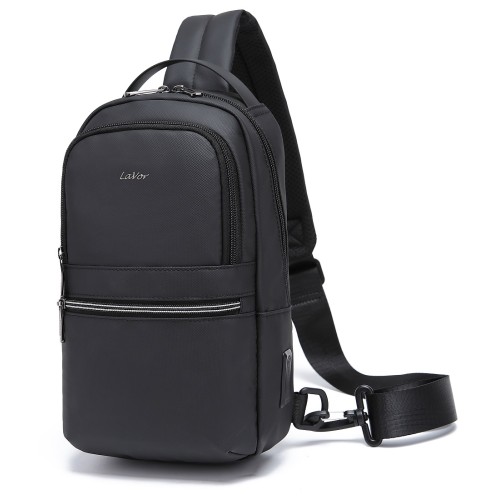 Lavor 1-712, Τσαντάκι Χιαστί, Ύφασμα, Μαύρο