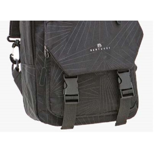 Bartuggi 718-902, Τσαντάκι Crossbody, Ύφασμα, Μαύρο