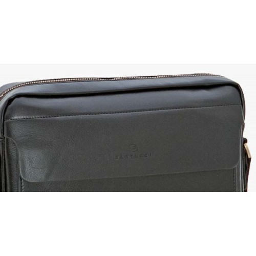 Bartuggi 718-110614, Τσάντα ταχυδρόμου, Δέρμα, Μαύρο