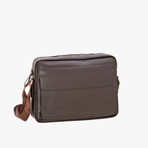 Bartuggi 718-110614, Τσάντα ταχυδρόμου, Δέρμα, Καφέ