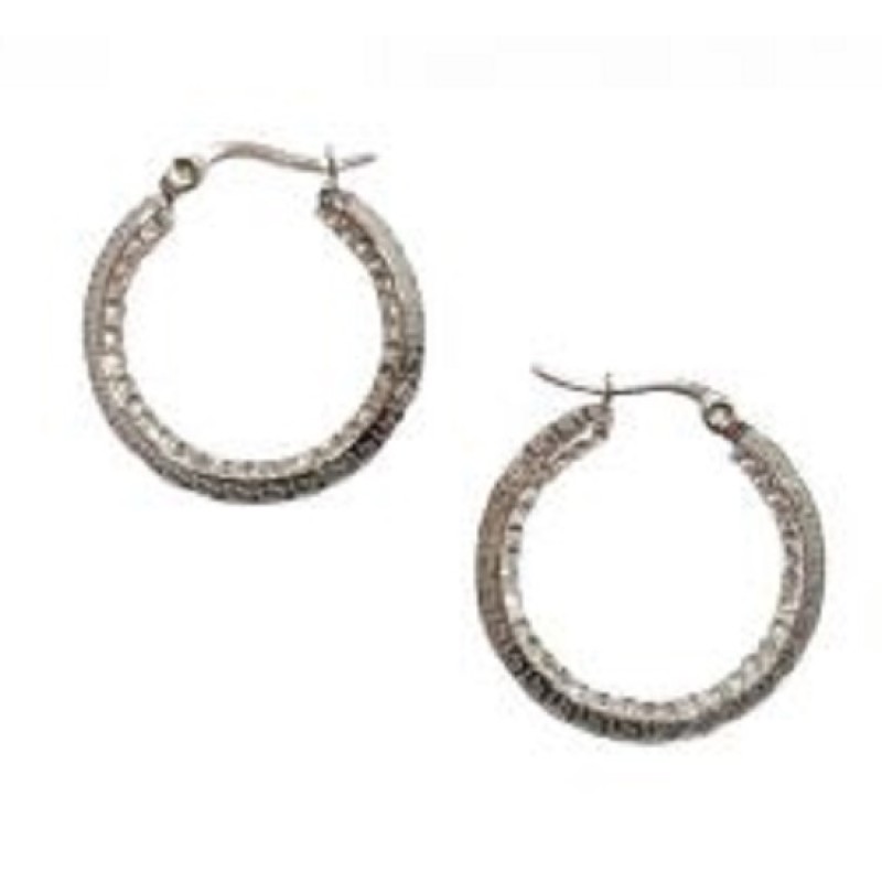 Kostibas 3113-643A, Σκουλαρίκια κρίκοι, Ατσάλι, Ασημί
