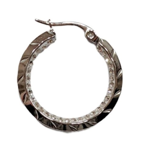 Kostibas 3113-646A, Σκουλαρίκια κρίκοι, Ατσάλι, Ασημί