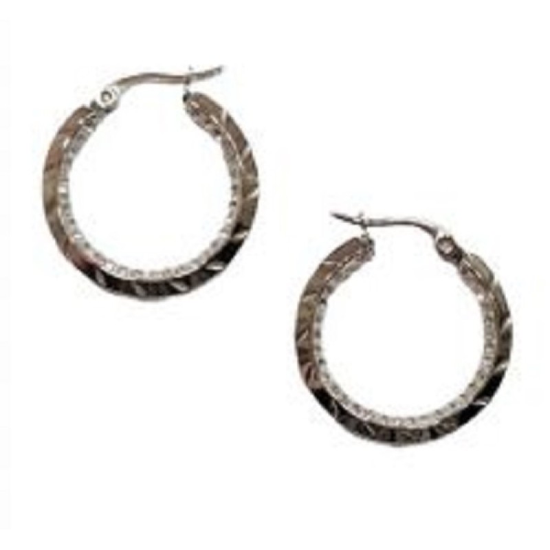 Kostibas 3113-646A, Σκουλαρίκια κρίκοι, Ατσάλι, Ασημί