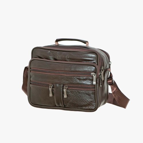 Bartuggi 718-110634, Τσάντα ταχυδρόμου, Δέρμα, Καφέ