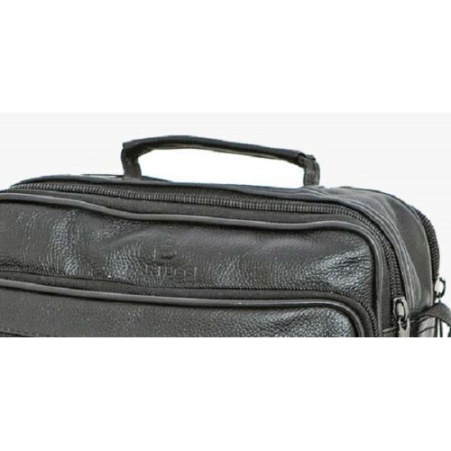 Bartuggi 718-110634, Τσάντα ταχυδρόμου, Δέρμα, Μαύρο