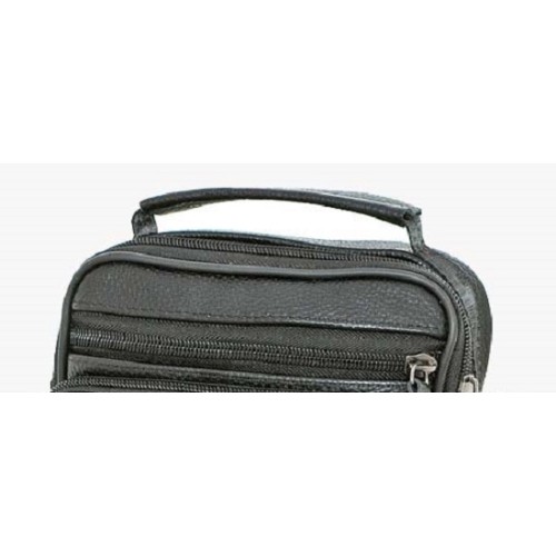 Bartuggi 718-110632, Τσάντα ταχυδρόμου, Δέρμα, Μαύρο