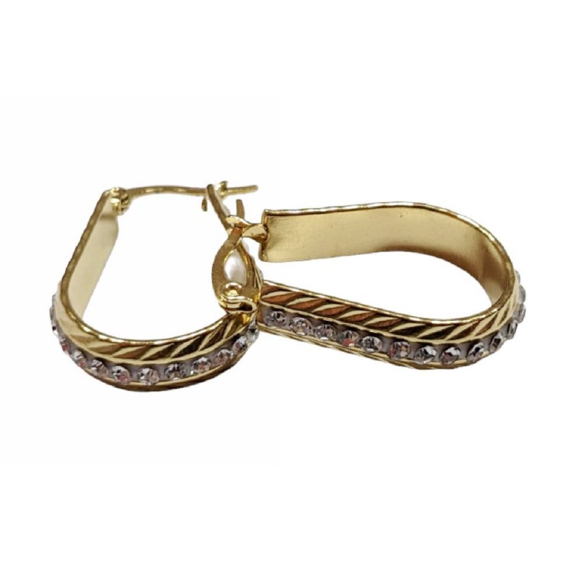 Kostibas 3113-645X, Σκουλαρίκια κρίκοι, Ατσάλι, Χρυσό