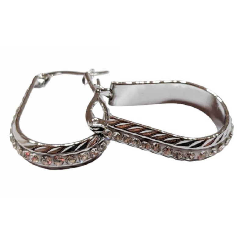 Kostibas 3113-645A, Σκουλαρίκια κρίκοι, Ατσάλι, Ασημί