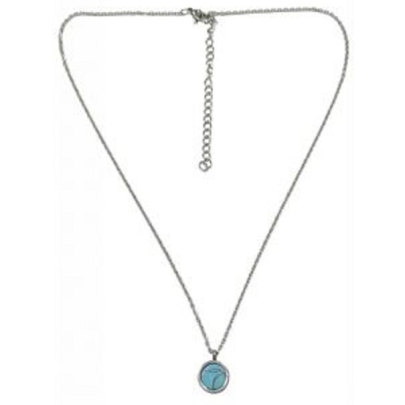 Kostibas 1013-965AT, ΤΕ, Κολιέ, Ατσάλι, Λευκό/Τιρκουάζ