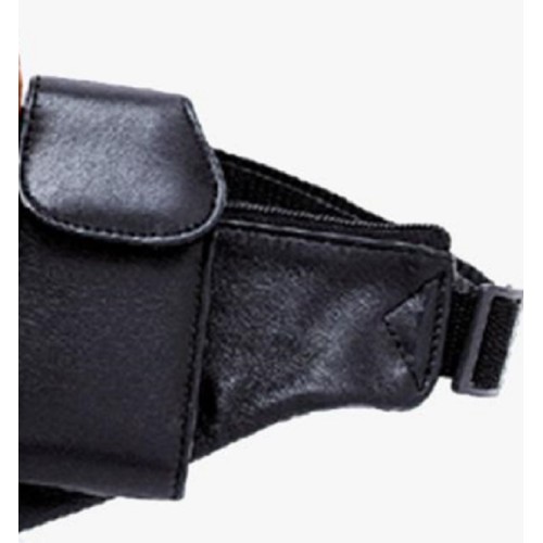 Bartuggi 185-15, Τσαντάκι Μέσης, Δέρμα, Μαύρο 