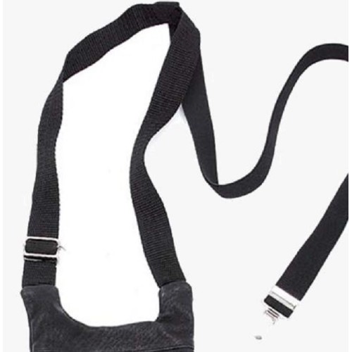 Bartuggi 124-2578, Τσαντάκι Μέσης, Δέρμα, Μαύρο