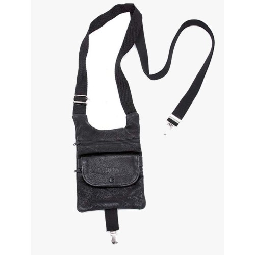 Bartuggi 124-2578, Τσαντάκι Μέσης, Δέρμα, Μαύρο