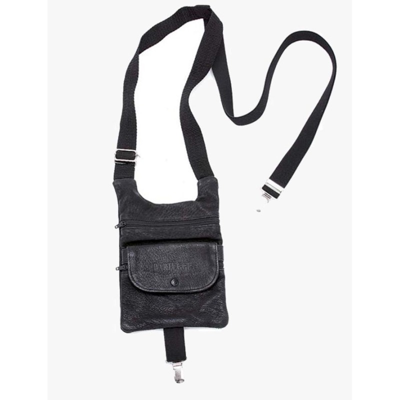 Bartuggi 124-2578, Τσαντάκι Μέσης, Δέρμα, Μαύρο