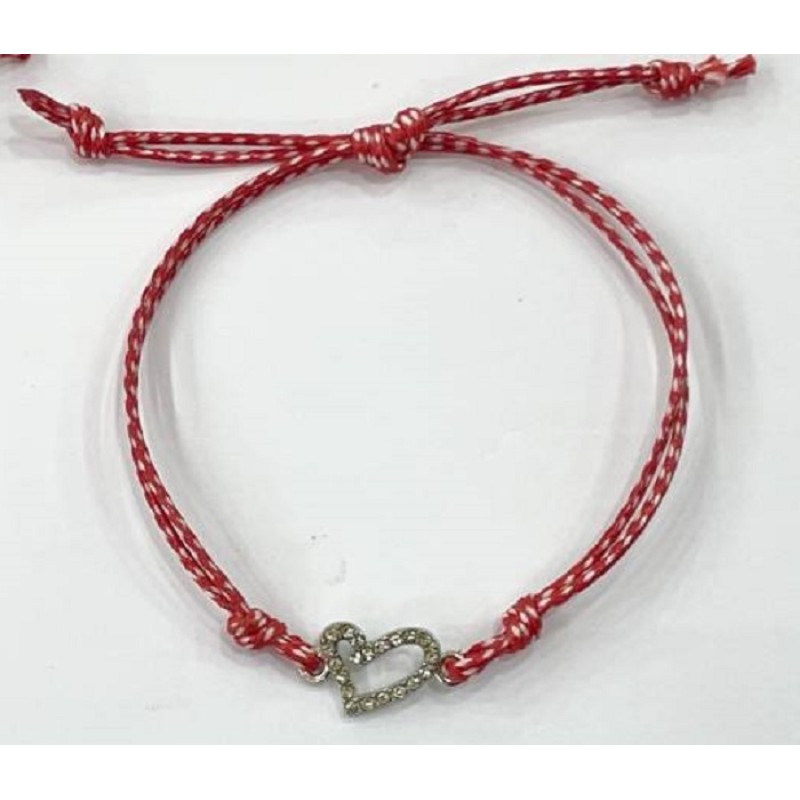 Kostibas 1539-63706, Μάρτης, Σχοινί, Ασημί καρδιά