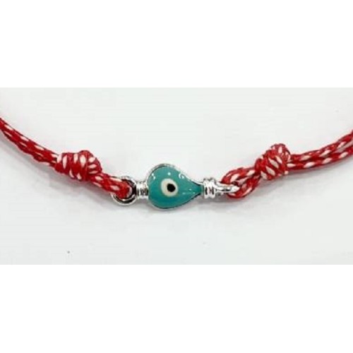 Kostibas 1539-63715, Μάρτης, Σχοινί, ΤΕ, Ασημί με τιρκουάζ μάτι