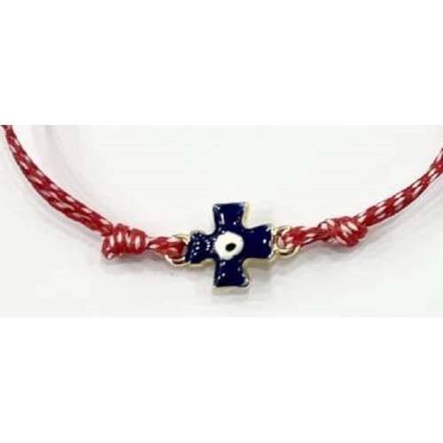 Kostibas 1539-63721, Μάρτης, Σχοινί, ΤΕ, Χρυσό με μπλε σταυρό