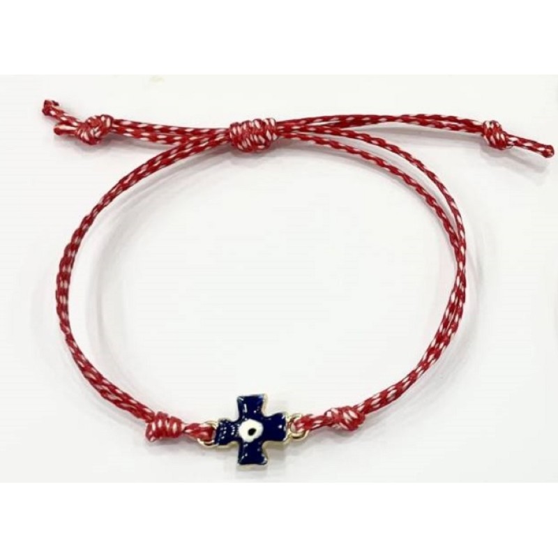 Kostibas 1539-63721, Μάρτης, Σχοινί, ΤΕ, Χρυσό με μπλε σταυρό