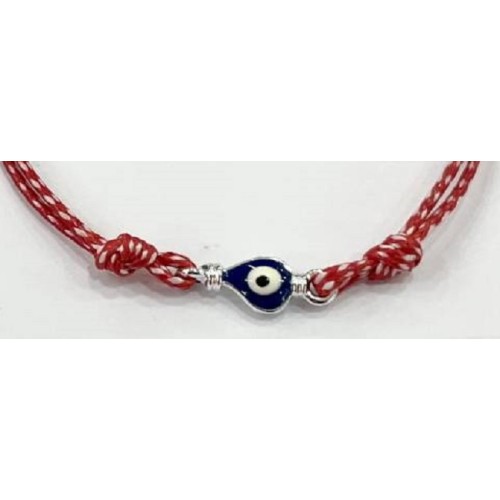 Kostibas 1539-63717, Μάρτης, Σχοινί, ΤΕ, Ασημί με μπλε μάτι