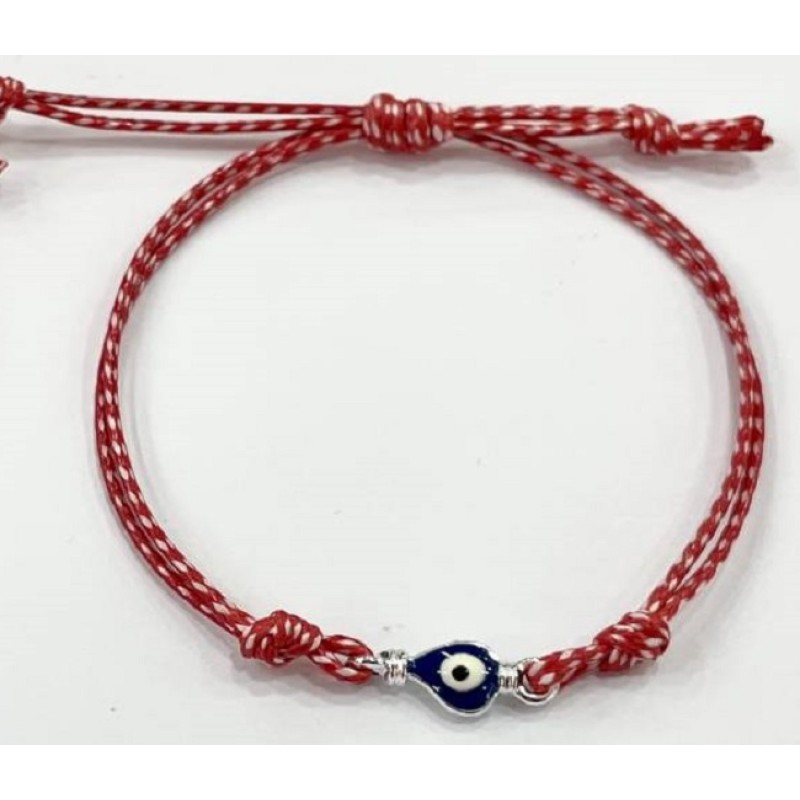 Kostibas 1539-63717, Μάρτης, Σχοινί, ΤΕ, Ασημί με μπλε μάτι