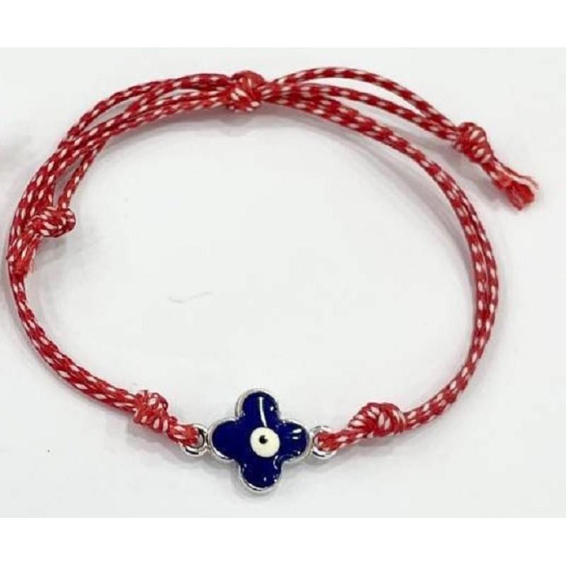 Kostibas 1539-63728, Μάρτης, Σχοινί, Ασημί με μπλε σταυρό