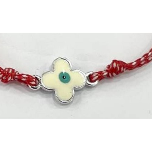 Kostibas 1539-63726, Μάρτης, Σχοινί, Ασημί με λευκό σταυρό