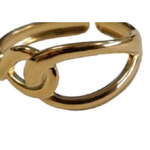 Kostibas 2513-322X8, Δαχτυλίδι, Ατσάλι, Χρυσό