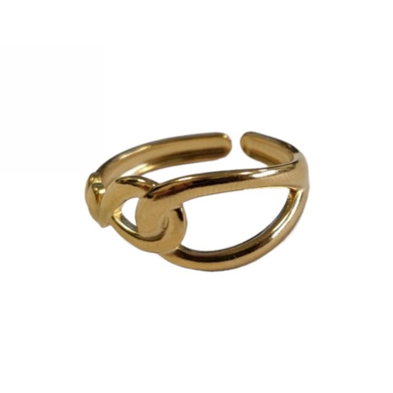 Kostibas 2513-322X8, Δαχτυλίδι, Ατσάλι, Χρυσό